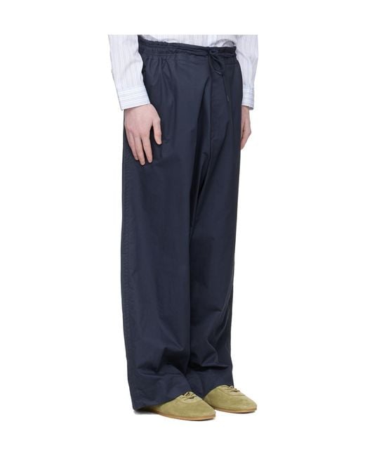 Hed Mayner Blue Drawstring Casual Pants for men
