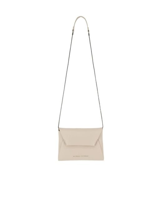Brunello Cucinelli White Bc Duo Pochette