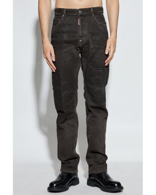 DSquared² Black Straight Leg Jeans for men