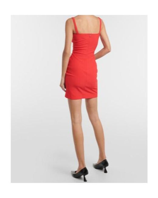 Nensi Dojaka Red Cutout Jersey Minidress