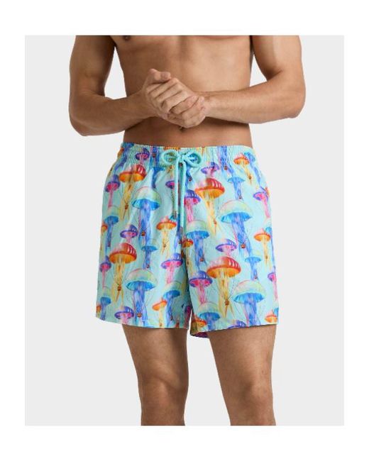 Vilebrequin Blue Jellyfish-Printed Swim Shorts for men