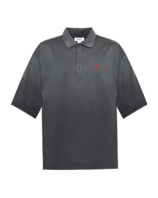 McQueen Gray Skull-Detailed Short-Sleeved T-Shirt for men