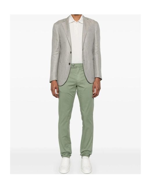 Canali Green Belt Loops Slacks for men