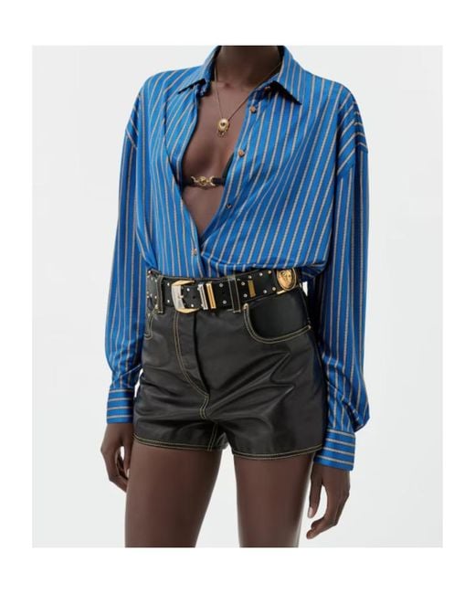 Versace Blue Viscose-Jersey Shirt