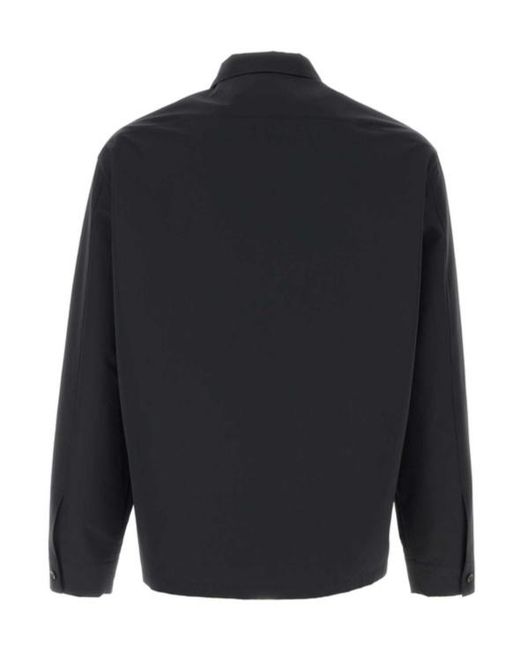 Jil Sander Blue Recycled Polyester Shirt for men
