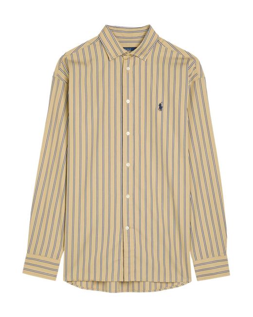 Polo Ralph Lauren Natural Striped Cotton-Poplin Shirt