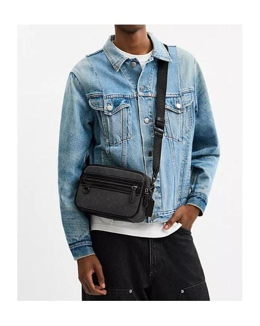 COACH Black Theo Camera Bag for men