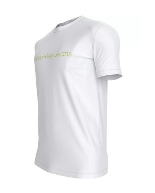 Calvin Klein White Logo-Printed T-Shirt for men