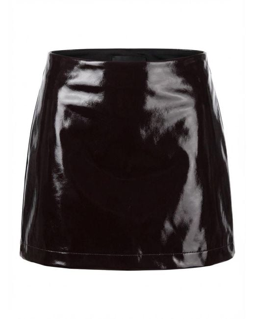 Gucci Black Ciré Fabric Skirt