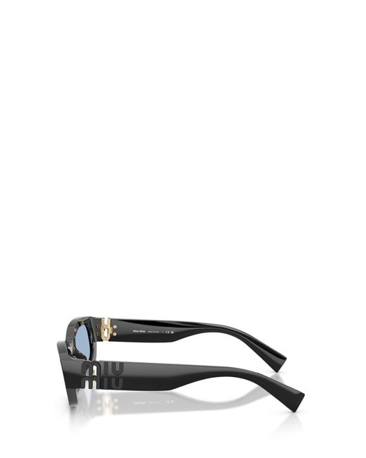 Miu Miu Blue Eyewear Rectangular Frame Sunglasses