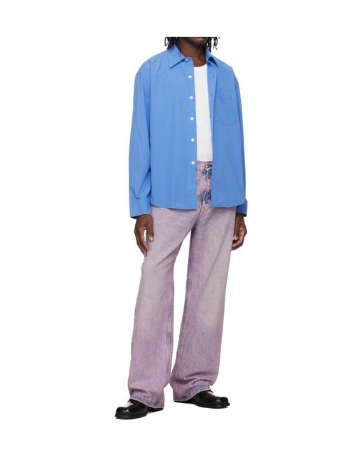 sunflower Purple Relaxed Boot Belt Loop Jeans for men