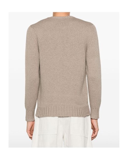 Drumohr Brown Crewneck Pullover for men