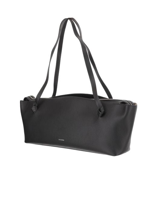 Jil Sander Black Top Handle Tote Bag