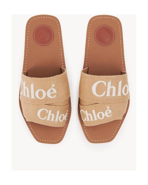 Chloé Brown Chloé Woody Flat Mules