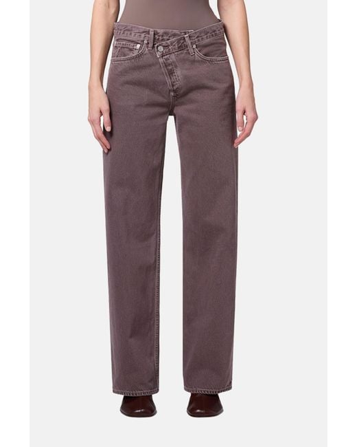 Agolde Multicolor Criss Cross High-Rise Jeans