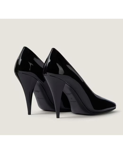 Givenchy Black Sliced Square-Toe Pumps