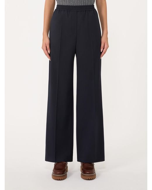Weekend by Maxmara Blue Petra Elasticated Waistband Trousers