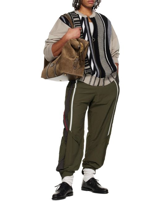 Martine Rose Green Layered Track Pants for men