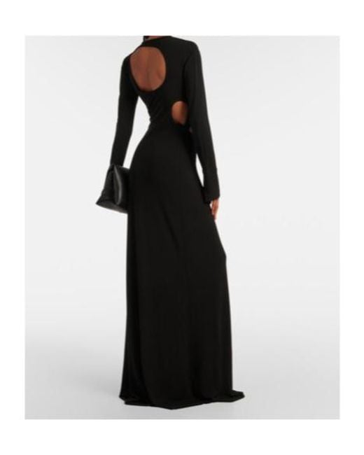Victoria Beckham Black Cutout Maxi Dress