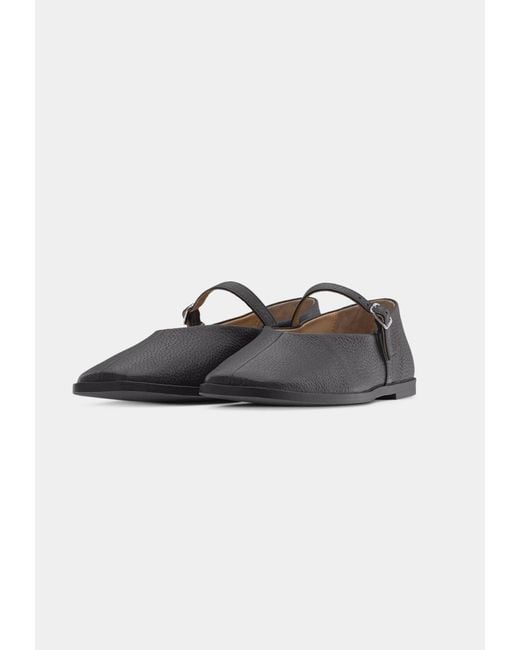 Max Mara Black Square-Toe Flat Shoes