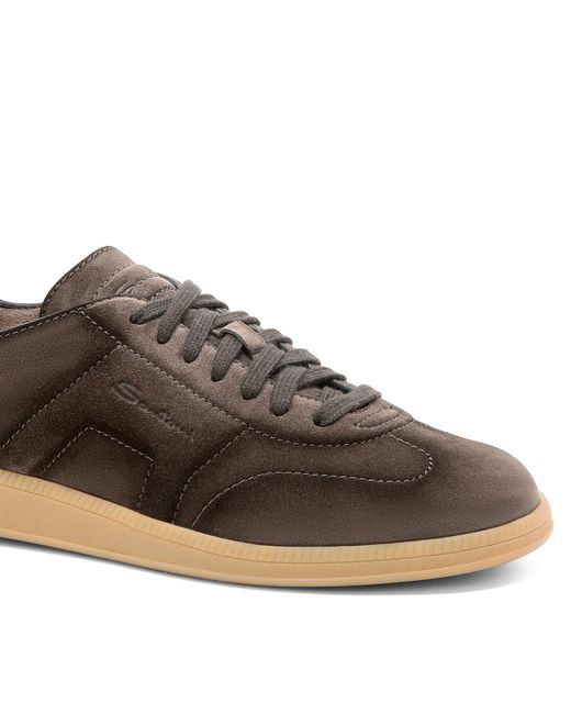 Santoni Brown Dbs Oly Sneakers for men