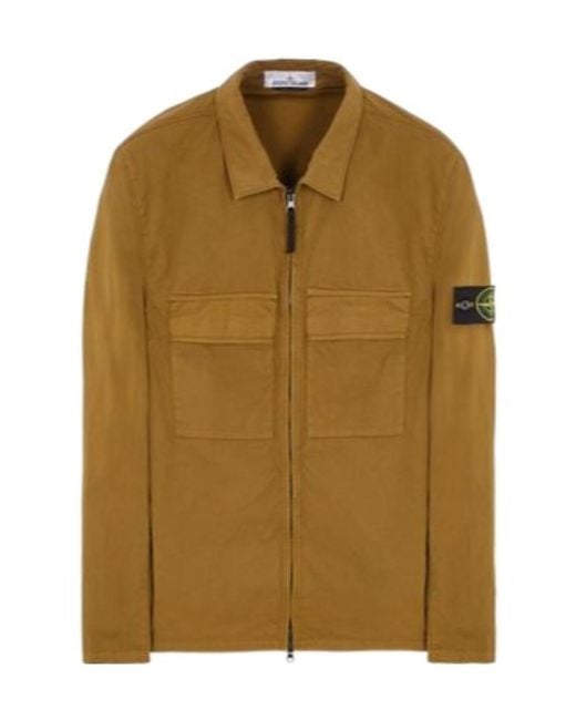 Stone Island Green Zippered Casual Jacket for men