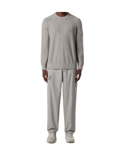 Stone Island Gray Ghost Straight-Leg Cargo Pants for men