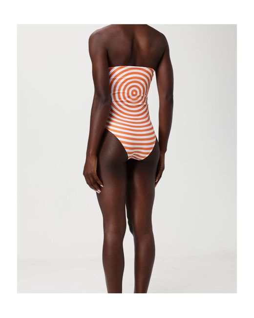 Jean Paul Gaultier Pink Striped Swimsuit