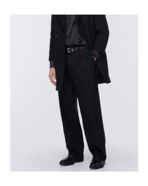 Manolo Blahnik Black Norton Leather Oxford Shoes for men