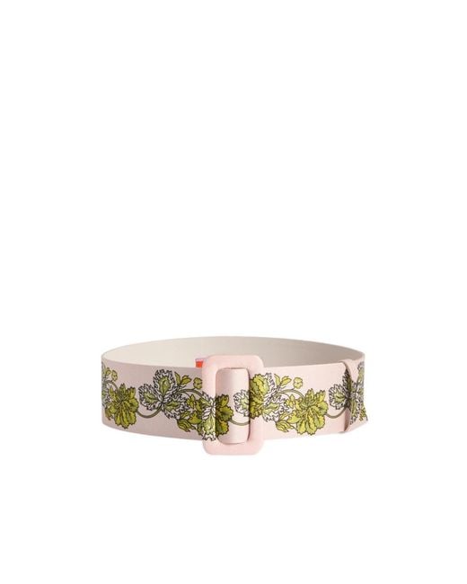 LaDoubleJ White Swathe Printed Belt
