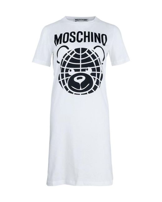 Moschino White Logo Dress