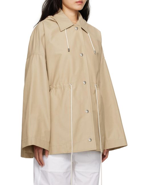 TOTEME Hooded Drawstring Parka in Natural | Lyst