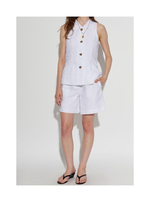 Posse White Sleeveless Vest