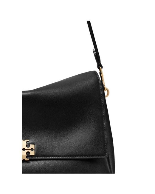 Tory Burch Black Kira Logo Plaque Shoulder Bag