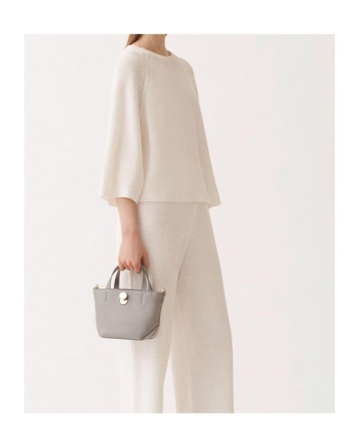 Fabiana Filippi Natural Crew Neck Knitwear