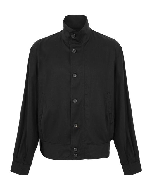 Our Legacy Black Stand-Collar Jacket for men