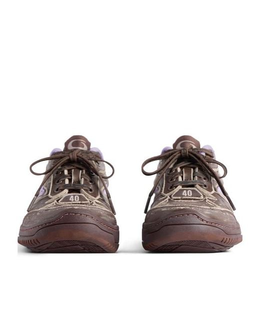 Balenciaga Brown Hamptons Medium Worn-Out Sneakers