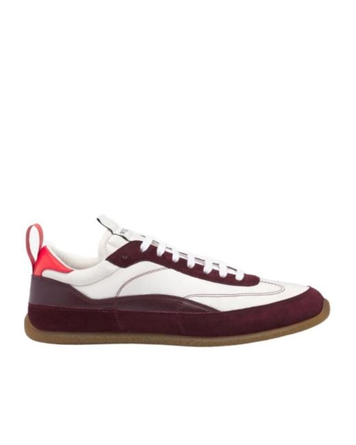McQueen Red Leather Ec1 Sneakers for men