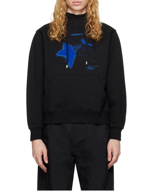 Adererror Black Hooded Sweater for men