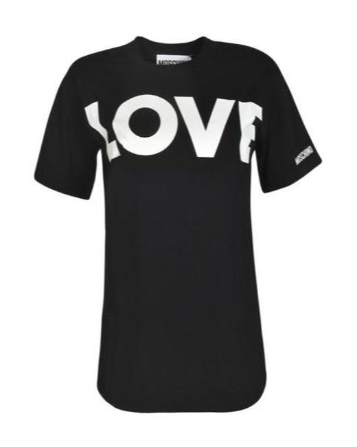 Moschino Black Love Crewneck T-Shirt