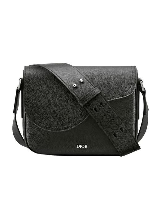 Dior Black Mini Saddle Shoulder Bag for men