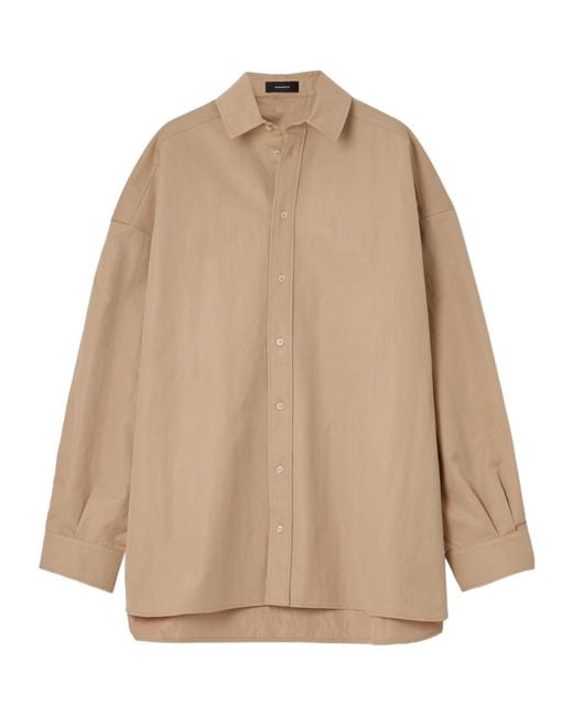 Wardrobe NYC Natural Oversized Shirt Dress