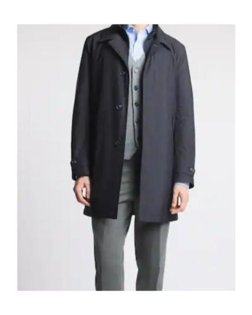 Fay Blue Morning Double-Front Coat for men