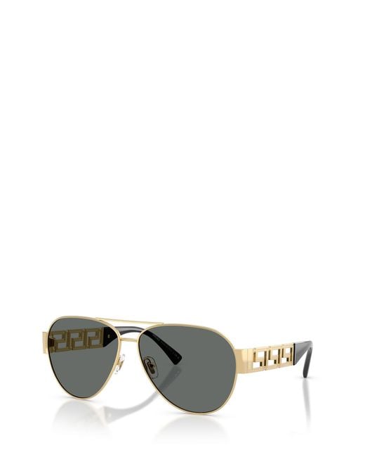 Versace Metallic Pilot-Frame Sunglasses for men