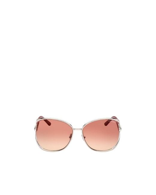 Tom Ford Pink Eyewear Marta Round Frame Sunglasses