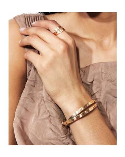 Tory Burch Metallic Icon Double Ring