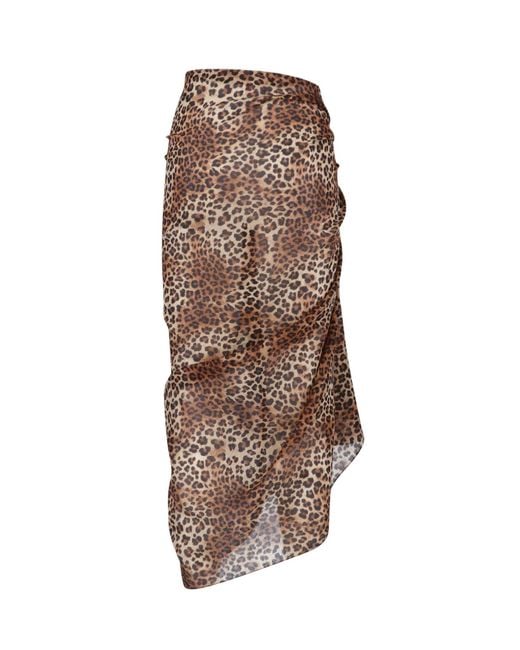 Mc2 Saint Barth Brown Thaiti Printed Pareo