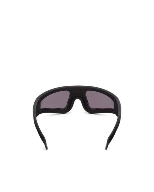 Rick Owens White Ryder Wrap Around Frame Sunglasses for men