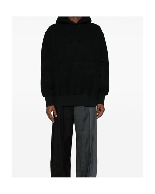 Junya Watanabe Black Long-Sleeved Pullover for men