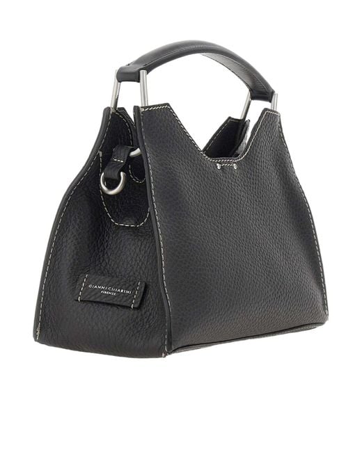Gianni Chiarini Black Aurora Top Handle Shoulder Bag